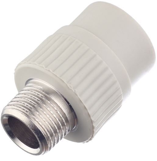 

Муфта FV Plast, 20х1/2″ (наружная резьба), полипропиленовая комбинированная