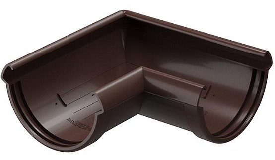 Docke Lux 90 шоколад, 141/100 мм, Угол желоба универсальный