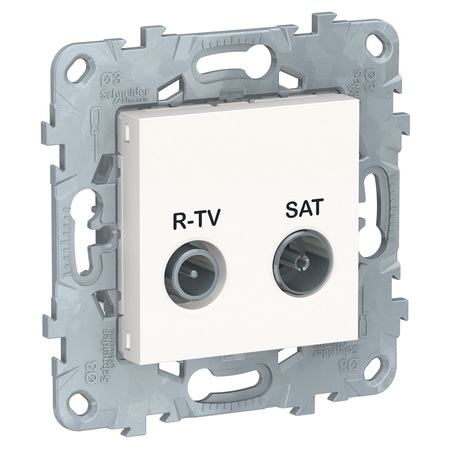 

Розетка TV-R/SAT одиночная звезда Schneider Unica New белый NU545418