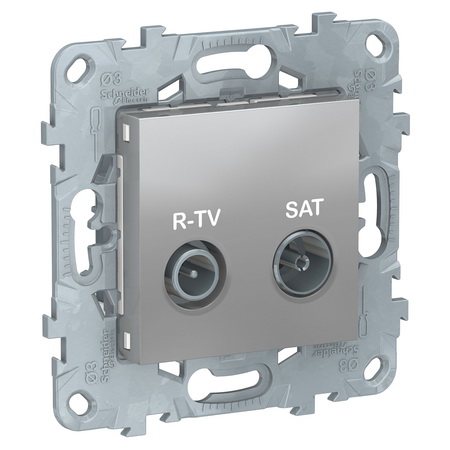 

Розетка TV-R/SAT одиночная звезда Schneider Unica New алюминий NU545430