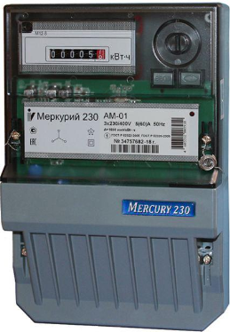 Счетчик электроэнергии трехфазный однотарифный Инкотекс Меркурий 230 АМ-02