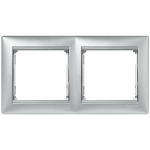 

Рамка двухместная LeGrand Valena 770152 алюминий