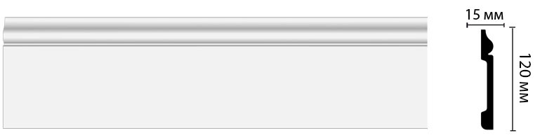 

Плинтус напольный DECOMASTER D004 120х15х2000 мм