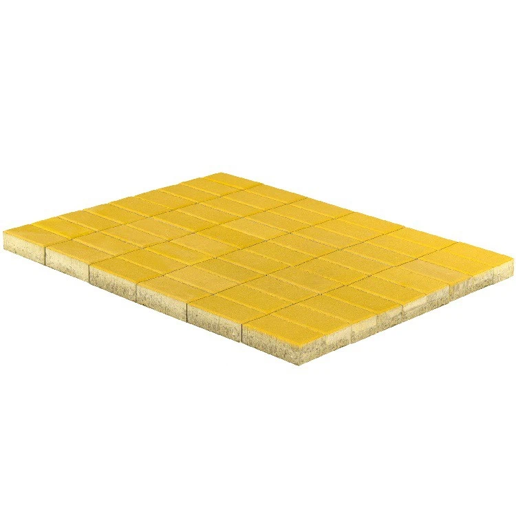 Braer Прямоугольник, 200х100х60 мм, Плитка тротуарная желтая