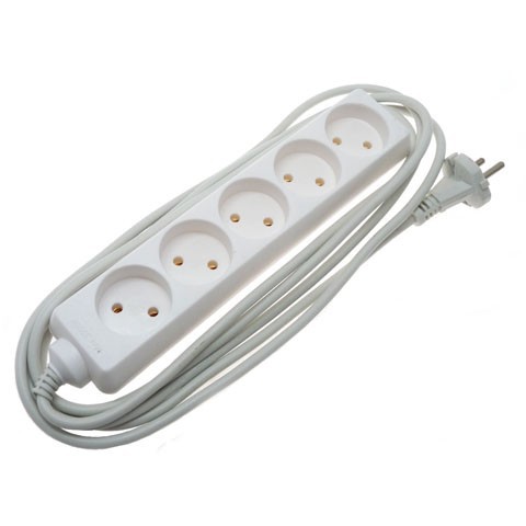 

Удлинитель бытовой Uniel Standard SCD510 5 розеток без заземления 2200 Вт 10 м, Белый