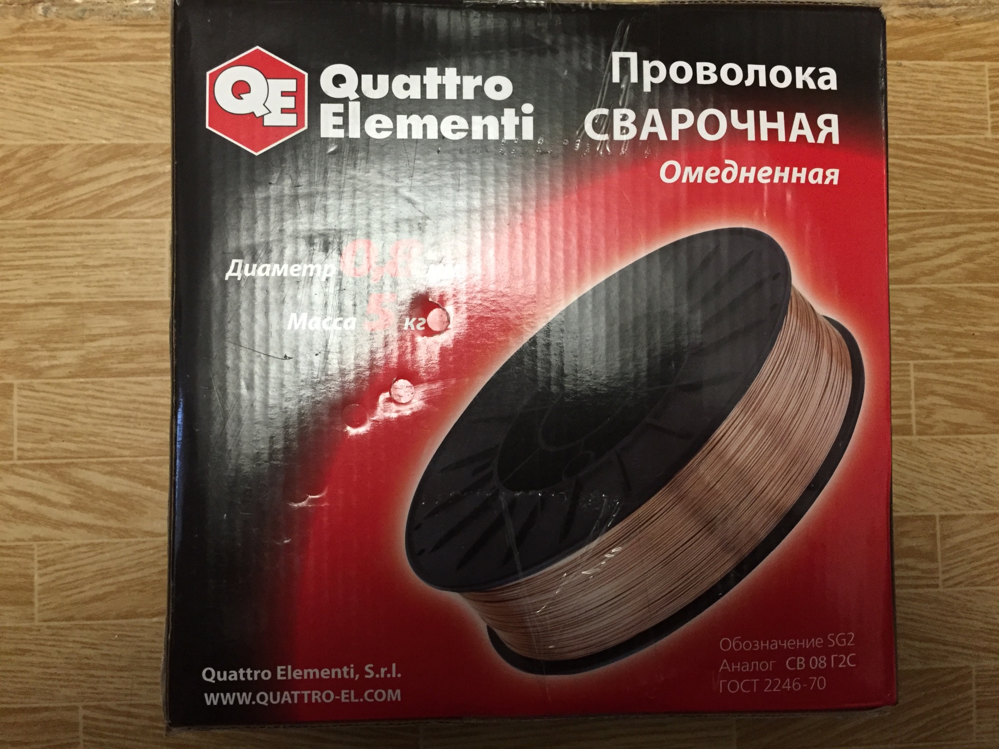 Купить Проволока сварочная омедненная QUATTRO ELEMENTI 770-353 0.8 мм 5 кг 