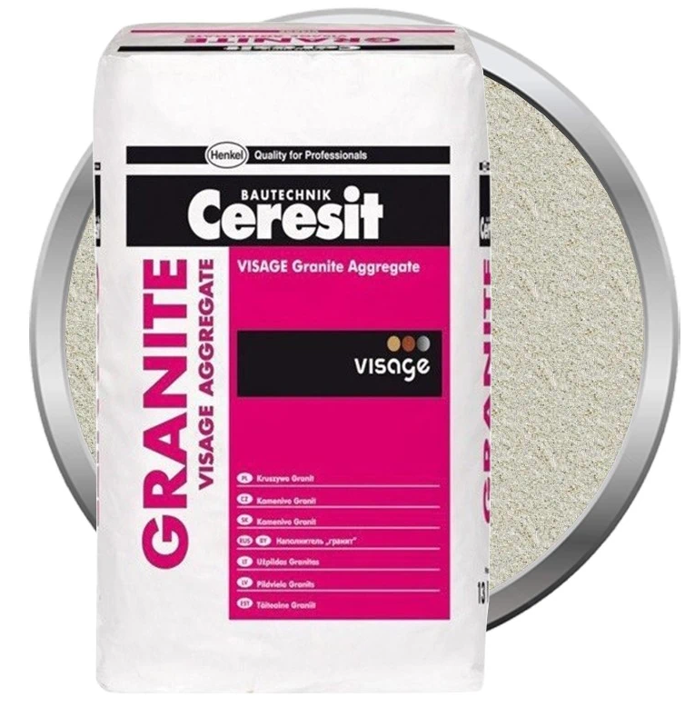 

Ceresit CT 710 Visage Granite Aggregate Panama Cream, 13 кг, Наполнитель для декоративной штукатурки, Бежевый