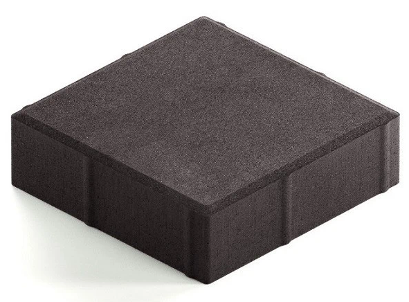 Steingot Практик 60, 200х200х60 мм, Плитка тротуарная квадратная полный прокрас черная