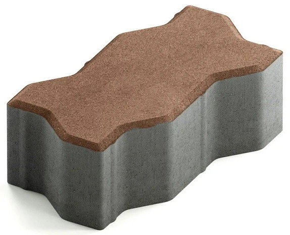 

Steingot Сити 80 225х112.5х80 мм, Плитка тротуарная зигзагообразная частичный прокрас коричневая, Коричневый
