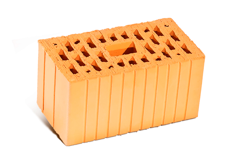 Блок керамический поризованный M150 Wienerberger Porotherm 2.1 НФ оранжевый 380х250х219 мм