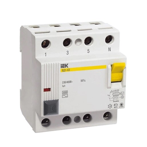 Купить Автоматический выключатель дифференциального тока IEK ВД1-63 4P 25А 300мА