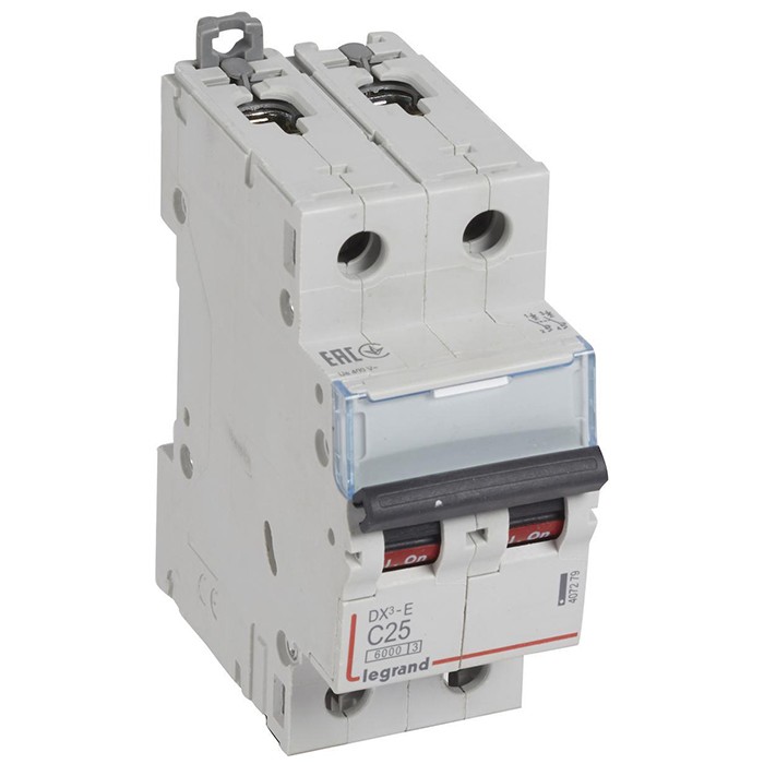 

Автоматический выключатель LeGrand Dх3-E 407279 2P C 25A 6кА