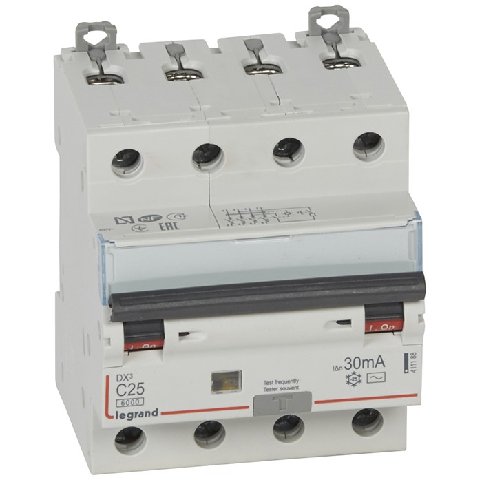 Купить Автоматический выключатель дифференциального тока LeGrand АВДТ Dх3 411188 4P C 25A 30mA