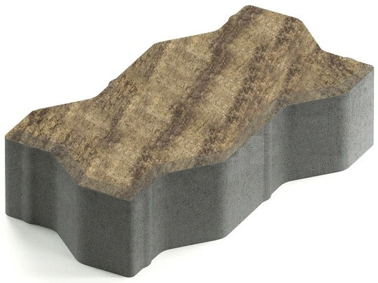 

Steingot Color Mix №11, 225х112.5х60 мм, Плитка тротуарная зигзагообразная, Коричневый
