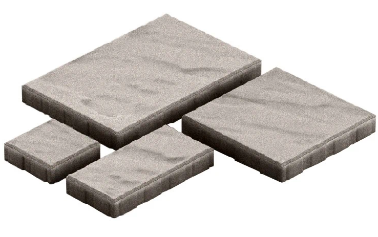 

Steingot Грандо, 60 мм, Плитка тротуарная мультиформатная полный прокрас светло-серая, Серый