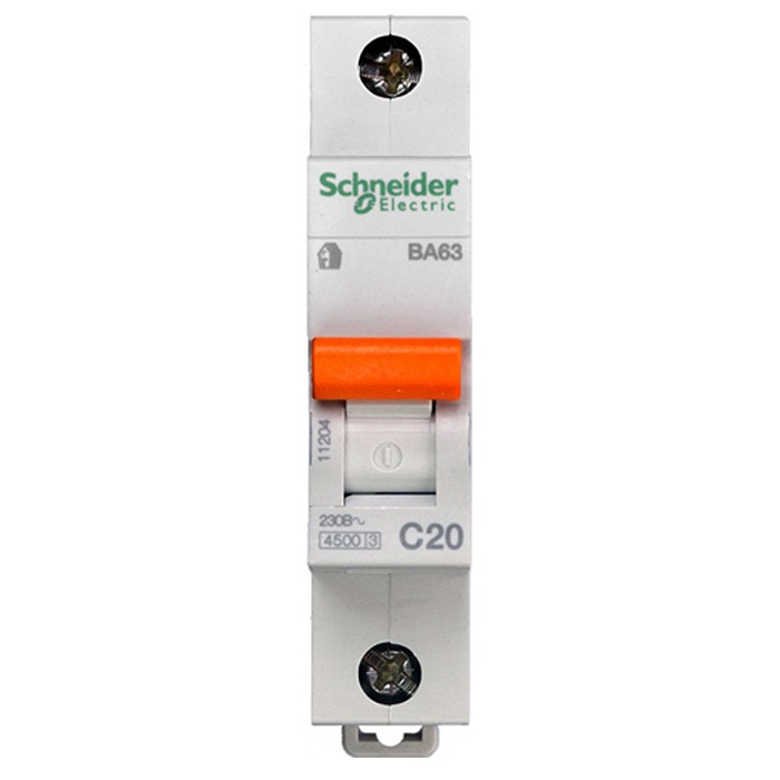 Купить Автоматический выключатель Schneider Electric Домовой ВА63 1П C 20A 4.5кА