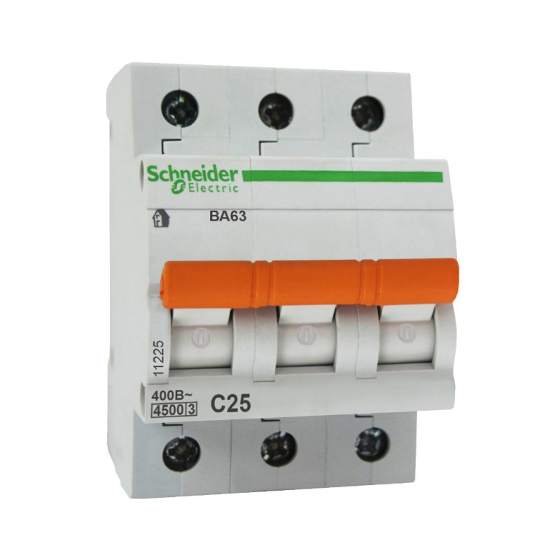 

Автоматический выключатель Schneider Electric Домовой ВА63 3П C 25A 4.5кА