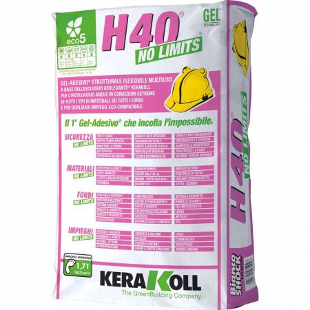 

Клеи для керамики и природного камня Kerakoll H40 NO LIMITS 25 кг
