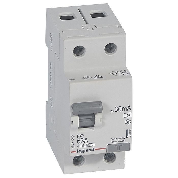 

Выключатель дифференциального тока LeGrand Rх3 402038 2P A 63А 30мА