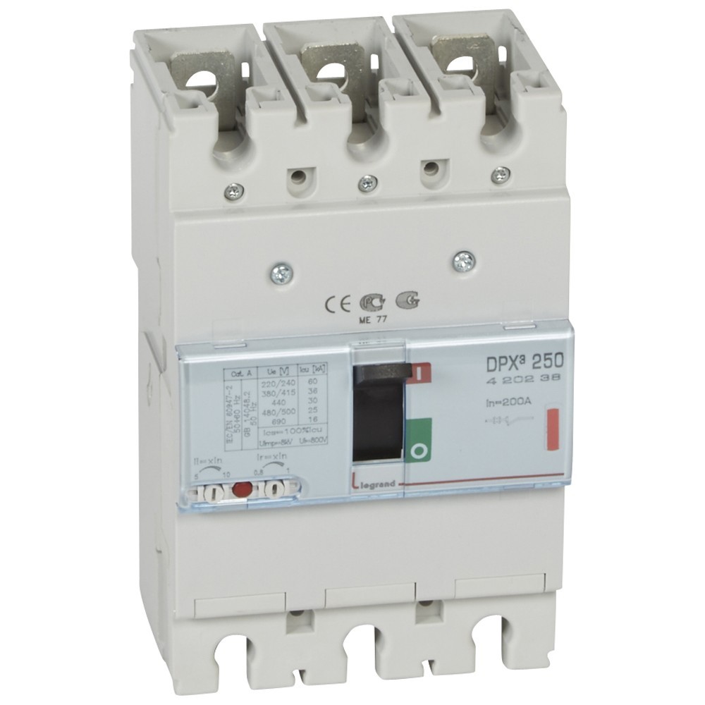 

Автоматический выключатель LeGrand DPх3 250 420238 3P 200A 36 кА