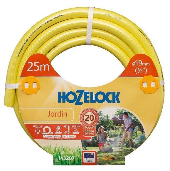 

Шланг Hozelock Tricoflex Jardin 143207 19 мм 25 м, Желтый