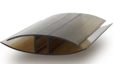 Профиль для поликарбоната соединительный неразъемный Кинпласт 4-6 мм коричневый 6 м