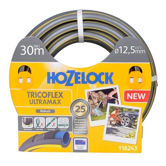 

Шланг Hozelock Tricoflex Ultramax 116243 12.5 мм 30 м, Серый
