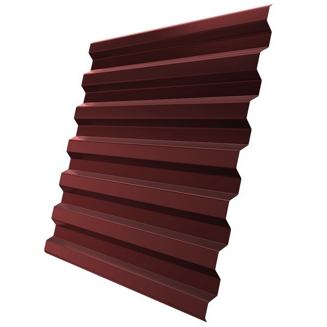 

Профнастил С21 Железный Форт Satin 0.5 мм RAL 3009 оксид красный