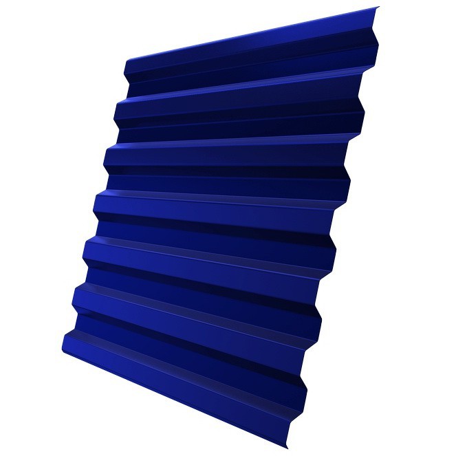 

Профнастил С21 Железный Форт Satin 0.5 мм RAL 5002 ультрамариново-синий
