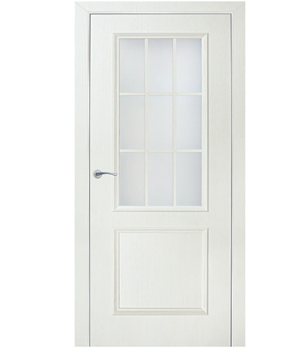 Дверное полотно Mario Rioli Altro бьянко со стеклом ламинированная финишпленка 600х2000 мм