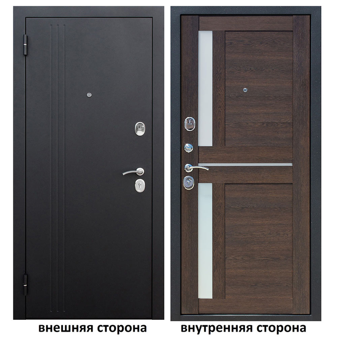 

Дверь входная Нью-Йорк 7.5 левая черный муар - каштан мускат 960х2050 мм