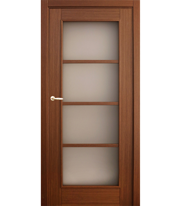 Дверное полотно Mario Rioli Vario орех со стеклом шпон 700х2000 мм