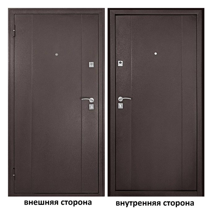 Дверь входная Форпост 72 левая медный антик - медный антик 860х2050 мм