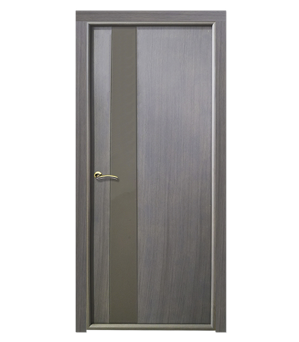Дверное полотно РЖЕВДОРС 5139 со стеклом капучино лакобель шпон дуба серый бейц 900х2000 мм