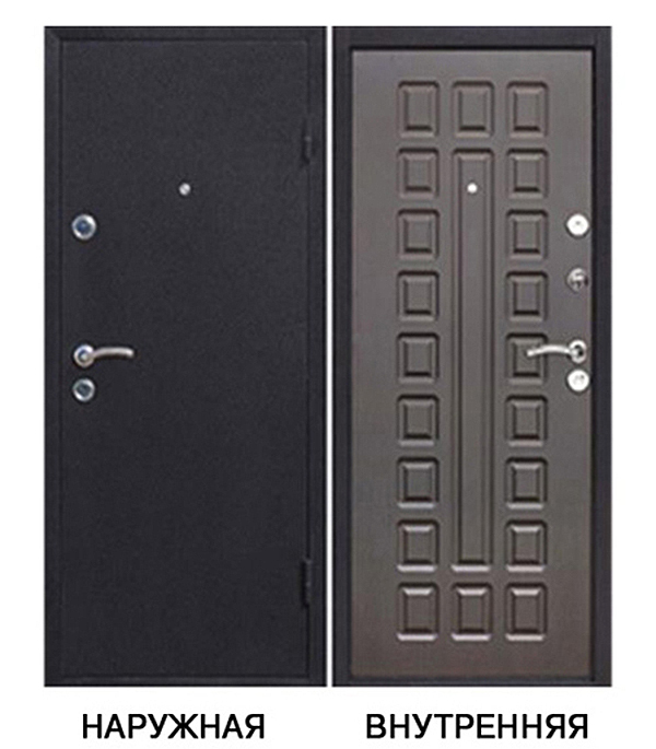 Купить Дверь входная Йошкар правая медный антик - венге серый 860х2050 мм