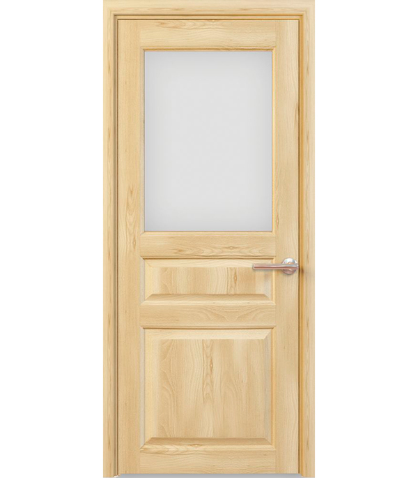 Дверное полотно РЖЕВДОРС 4310 Сатинато со стеклом массив без покрытия 700х2000 мм