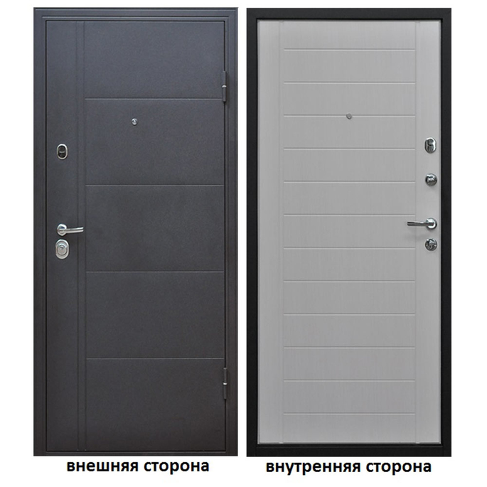 

Дверь входная Форпост Эверест правая серый графит - беленый дуб 960х2050 мм