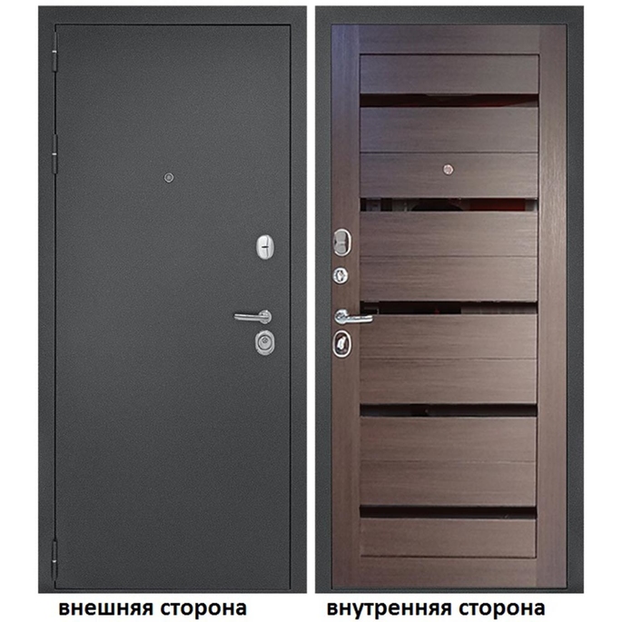 

Дверь входная Дверной континент Гарант 1 царга левая антик серебристый - венге 860х2050 мм