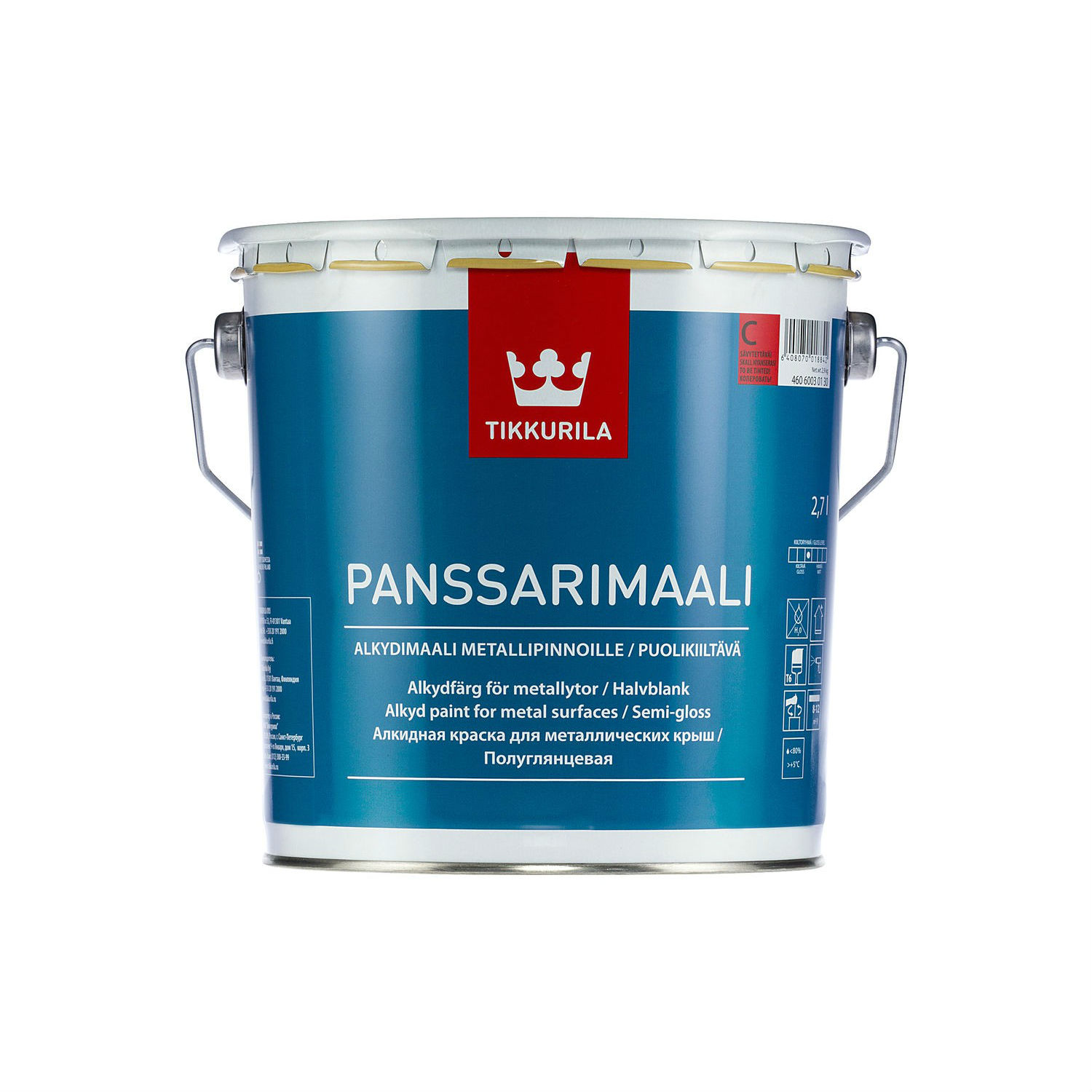 

Tikkurila Panssarimaali A 0,9 л, Эмаль, Белый