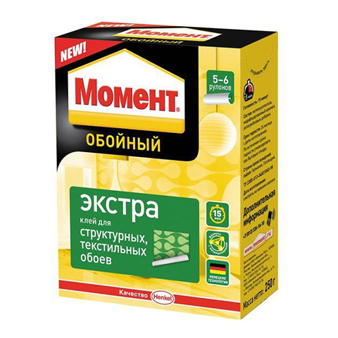 Момент Экстра 250 г, Обойный клей для структурных текстильных обоев,