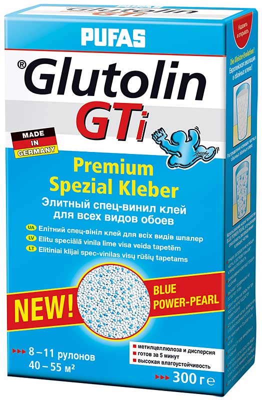 

Pufas Glutolin GTi 300 г, Обойный клей для всех видов обоев