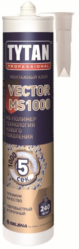 

Tytan Vector MS 1000, 310 мл, Жидкие гвозди универсальные, Кремовый