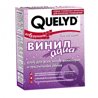 

Quelyd Винил Aqua 300 г, Обойный клей для виниловых и текстильных обоев,