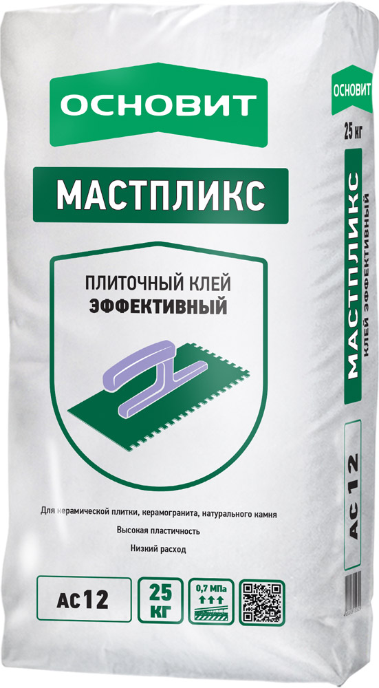 

Основит Мастпликс AC12, 25 кг, Клей для плитки