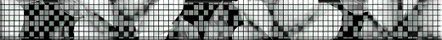 Бордюр Cersanit Black&White BW7H231 стеклянный черный 4х44 см