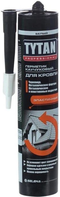 

Герметик каучуковый для кровли Tytan Professional белый 310 мл