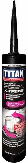 

Герметик каучуковый для экстренного ремонта кровли Tytan Professional X-treme бесцветный 310 мл, Прозрачный