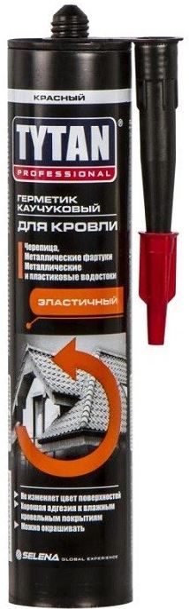 

Герметик каучуковый для кровли Tytan Professional красный 310 мл