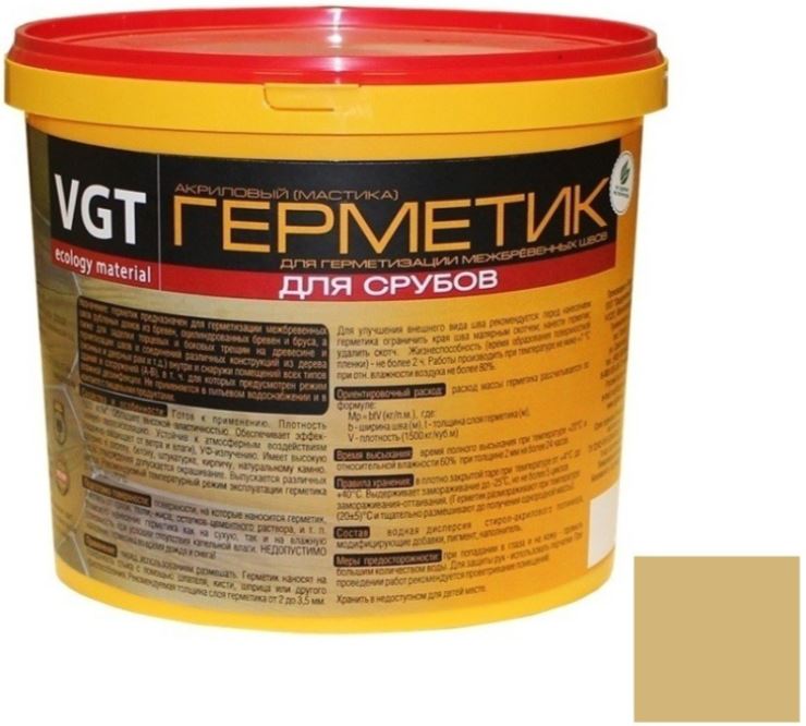 VGT, 15 кг, Герметик акриловый для срубов дуб