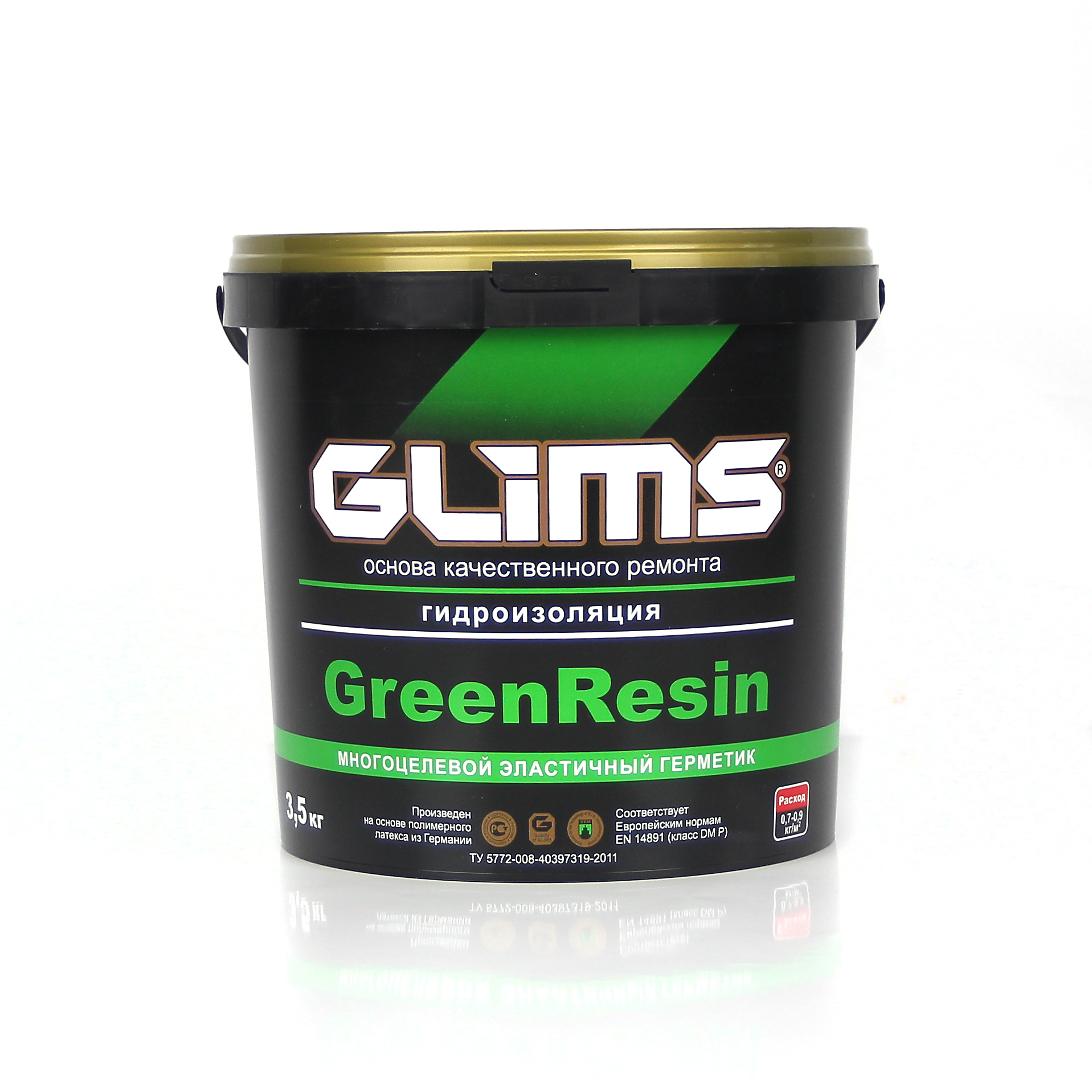 Glims GreenResin, 3.5 кг, Гидроизоляционный состав однокомпонентный